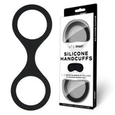 WhipSmart Silicone Handcuffs - Black with Free Blindfold - 19 cm Default Title > Bondage Gear > Handcuffs